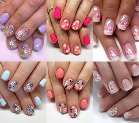 Namrec front packaging showing daisy press-on nails and included tools for convenience