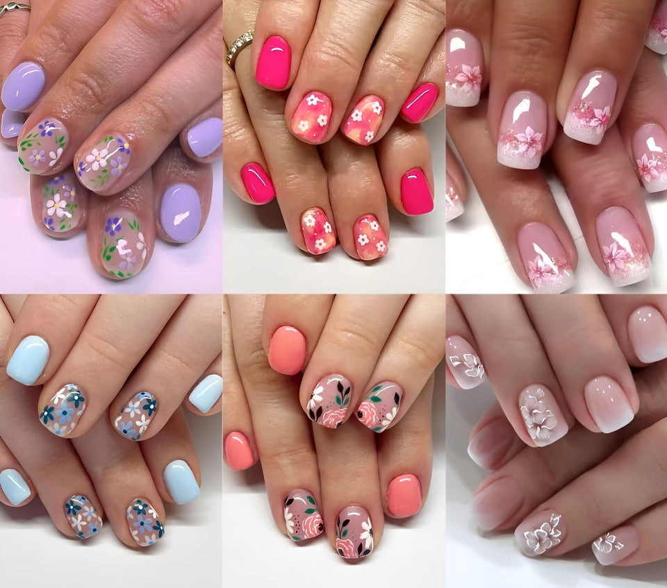 Namrec front packaging showing daisy press-on nails and included tools for convenience