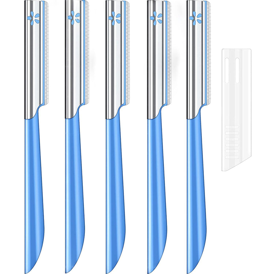 NANAN facial razor front view showing compact design and travel-ready benefit