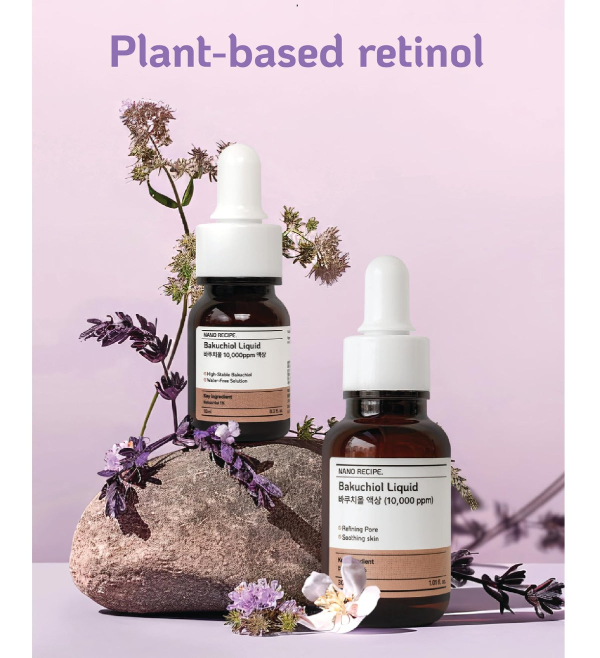 Nano Recipe dropper dispensing two drops for precise dosing benefit