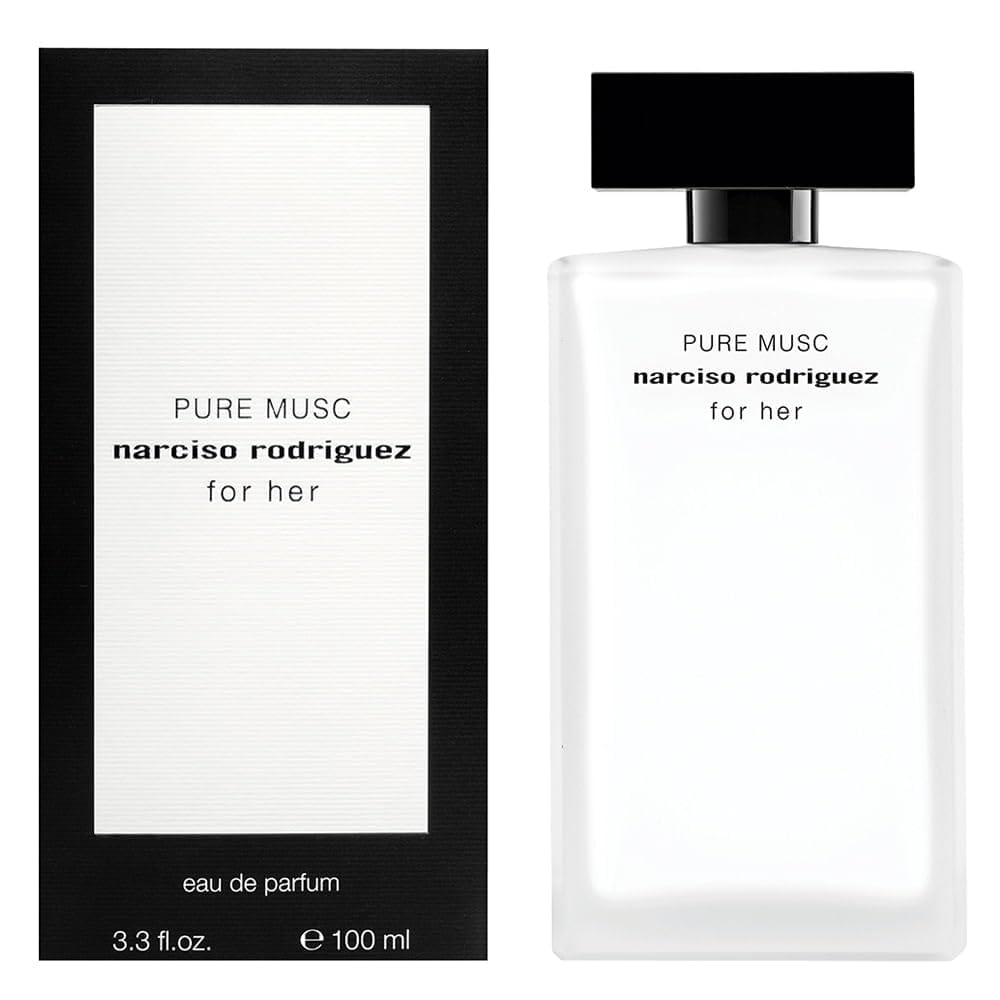 Narciso Rodriguez label close-up highlighting product name and refined finish