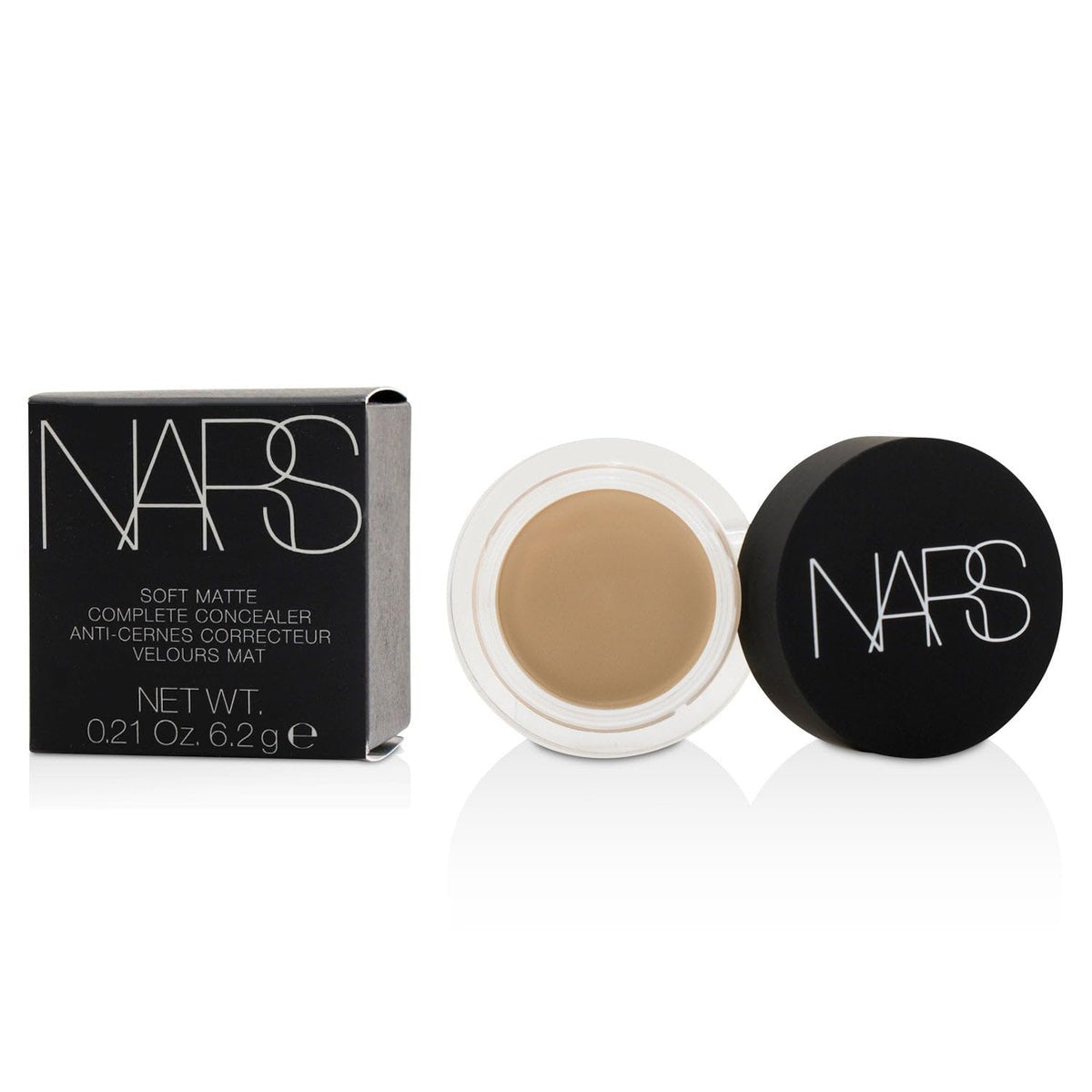 NARS concealer close-up label showing shade name and authentic boxed presentation