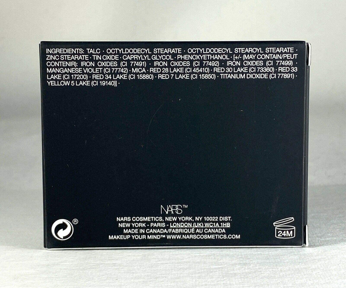 NARS on vanity with other beauty items creating effortless glam look
