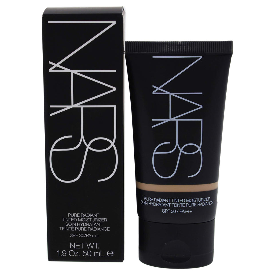 NARS front packaging of Pure Radiant Tinted Moisturizer Alaska showing product and shade