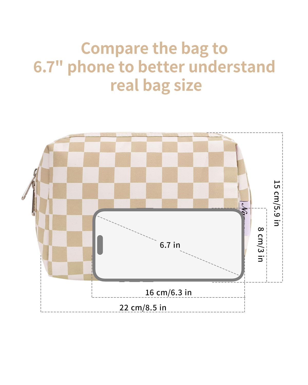 Narwey bag inside a tote to demonstrate compact scale and portability