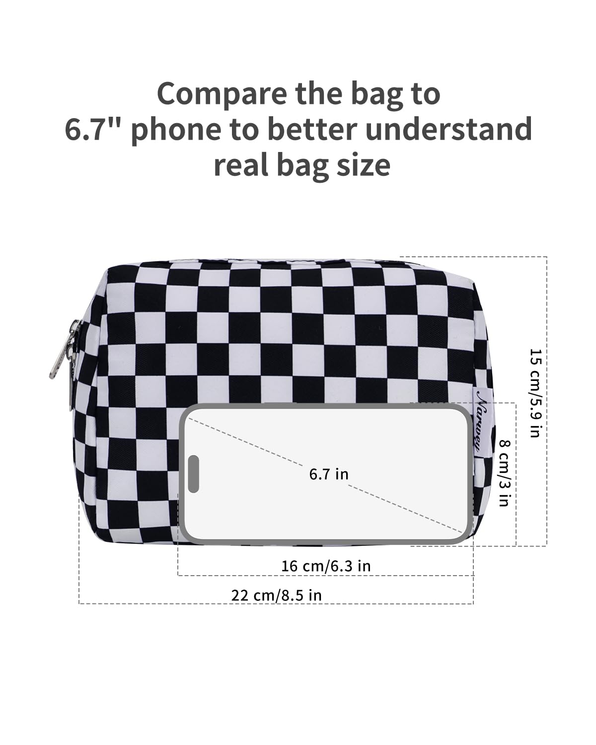 Narwey beside smartphone to show scale and portable convenience