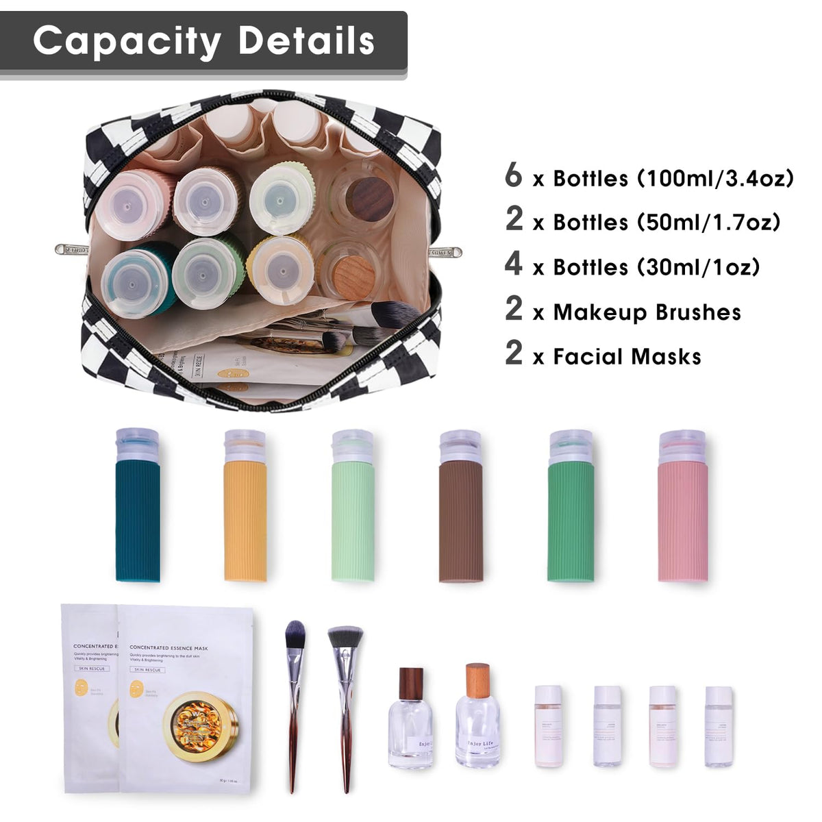 Narwey open bag displaying inner pockets and organization advantage