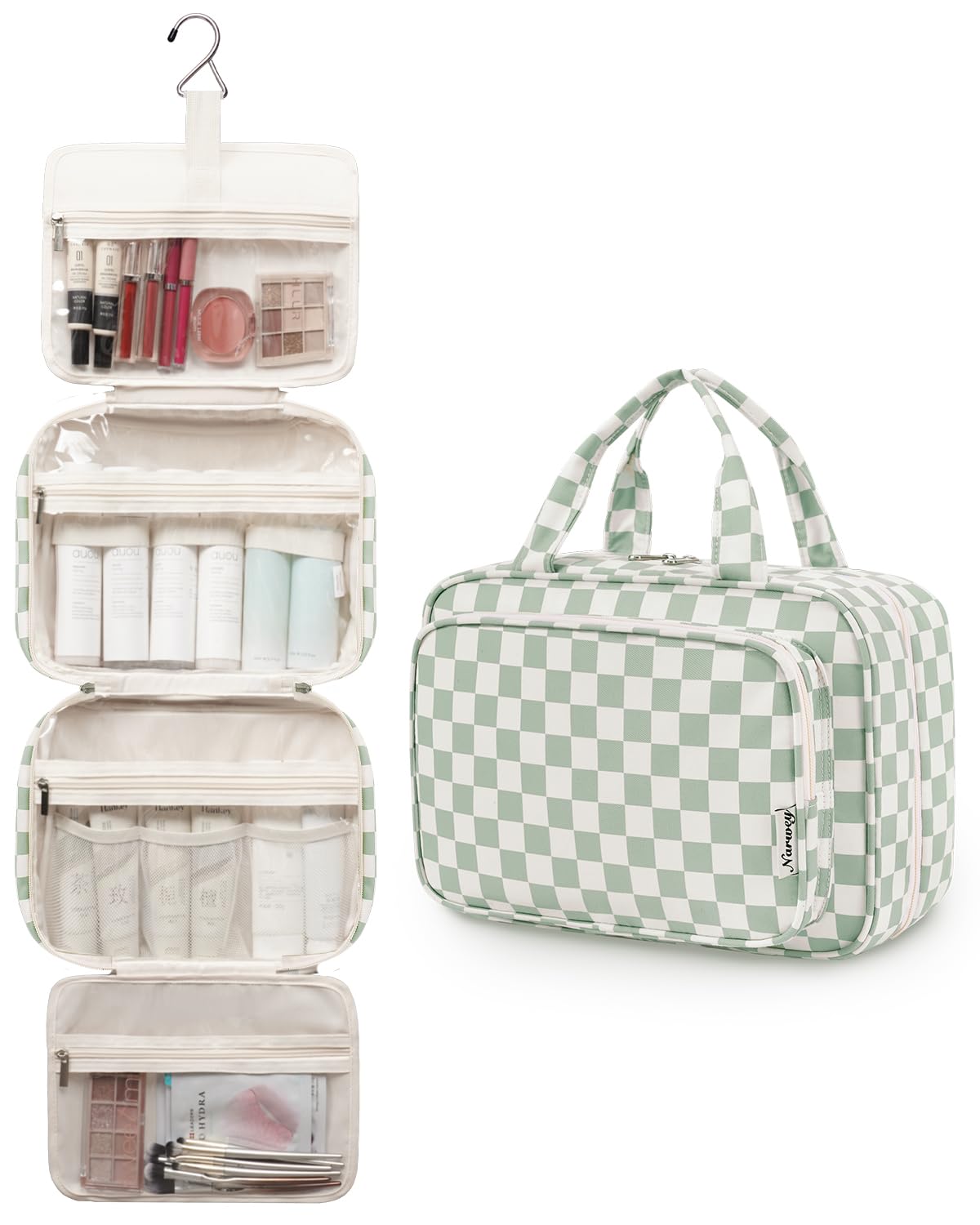 Narwey mesh pocket close-up secures bottles and prevents tipping