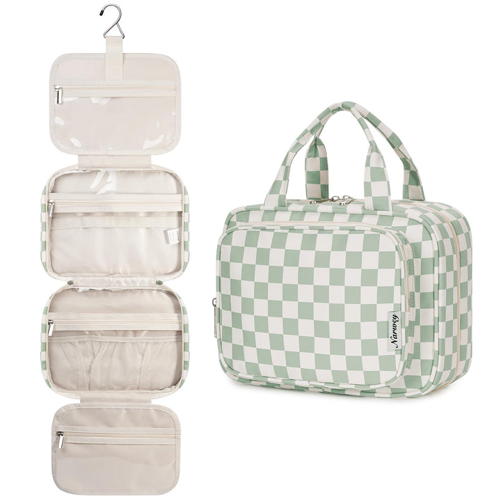 Narwey front view green checkerboard shows compact organization benefit