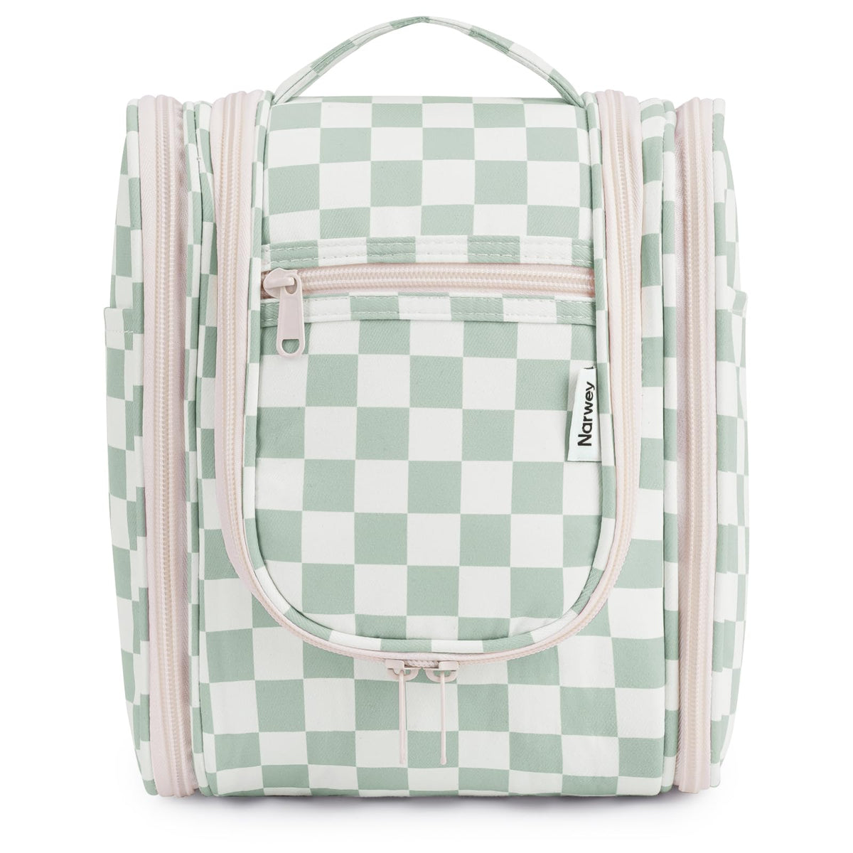 Narwey front view mint checkerboard shows compact design and style benefit