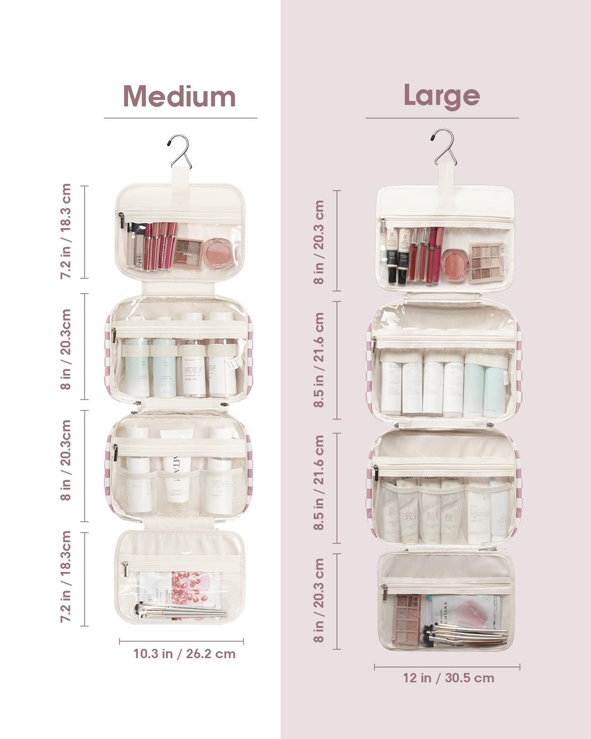Narwey internal compartments and mesh pockets organize items clearly