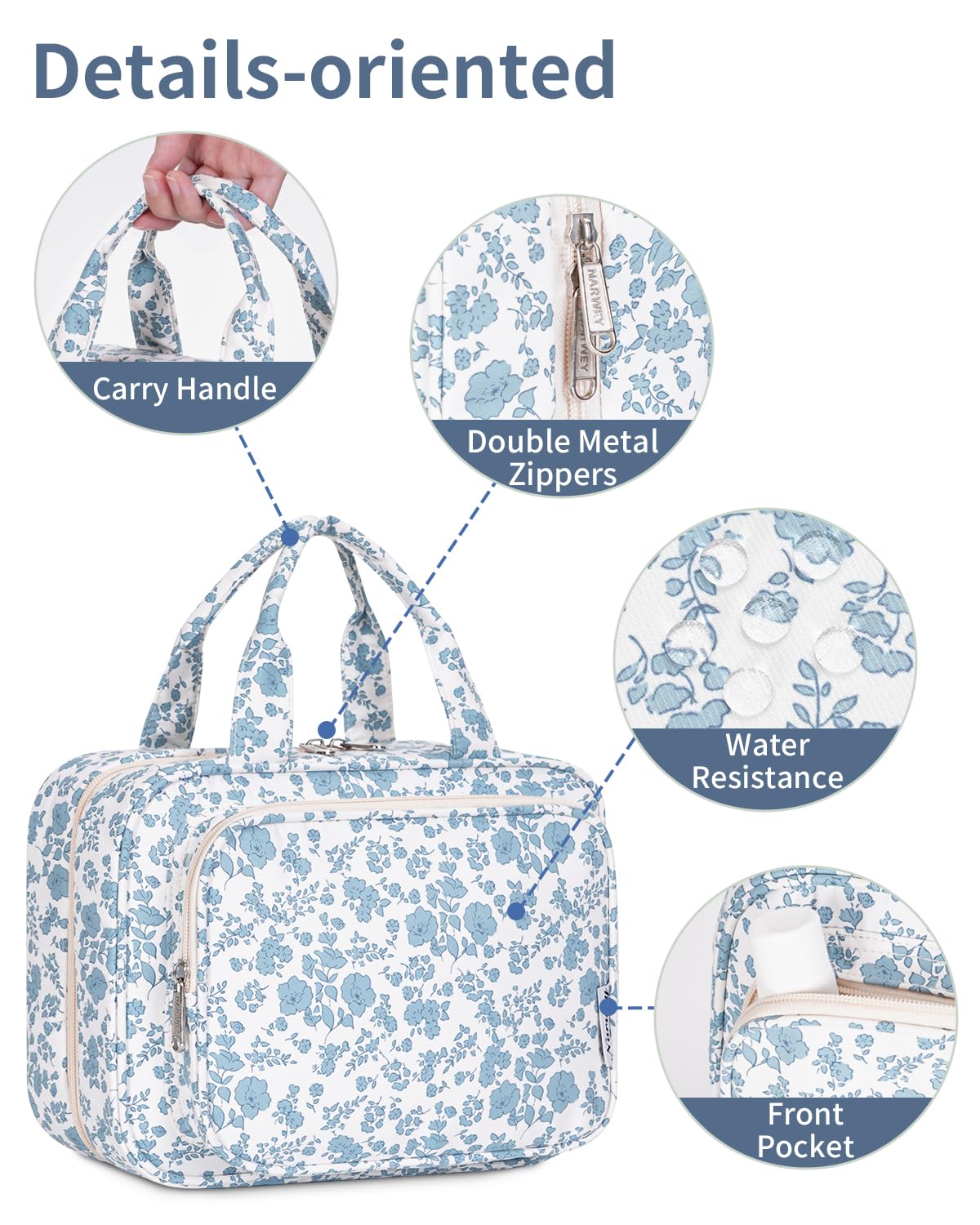 Narwey size comparison with toiletries shows true capacity benefit