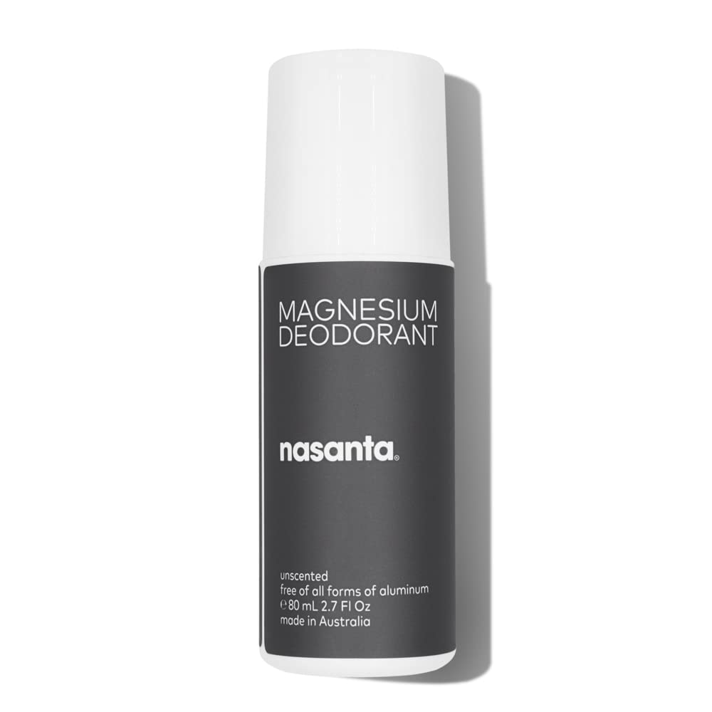 nasanta front packaging roll-on showing clear bottle and easy application benefit