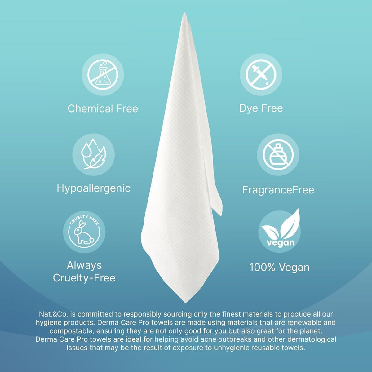 nat.&co. damp towel removing makeup easily without irritation