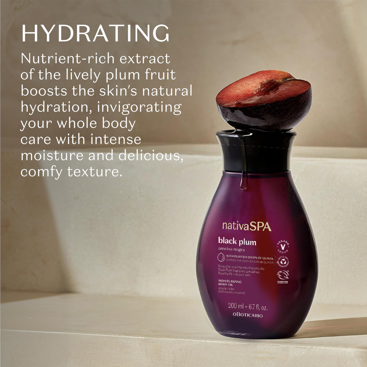 Nativa SPA oil being rubbed into skin for instant hydration and glow