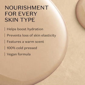 NATIVA SPA close-up of oil drop texture, showing fast absorption benefit