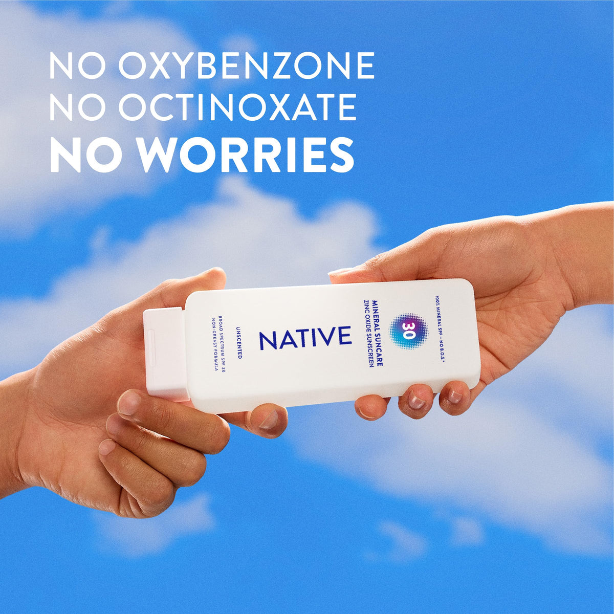 Native being applied on forearm demonstrating even coverage
