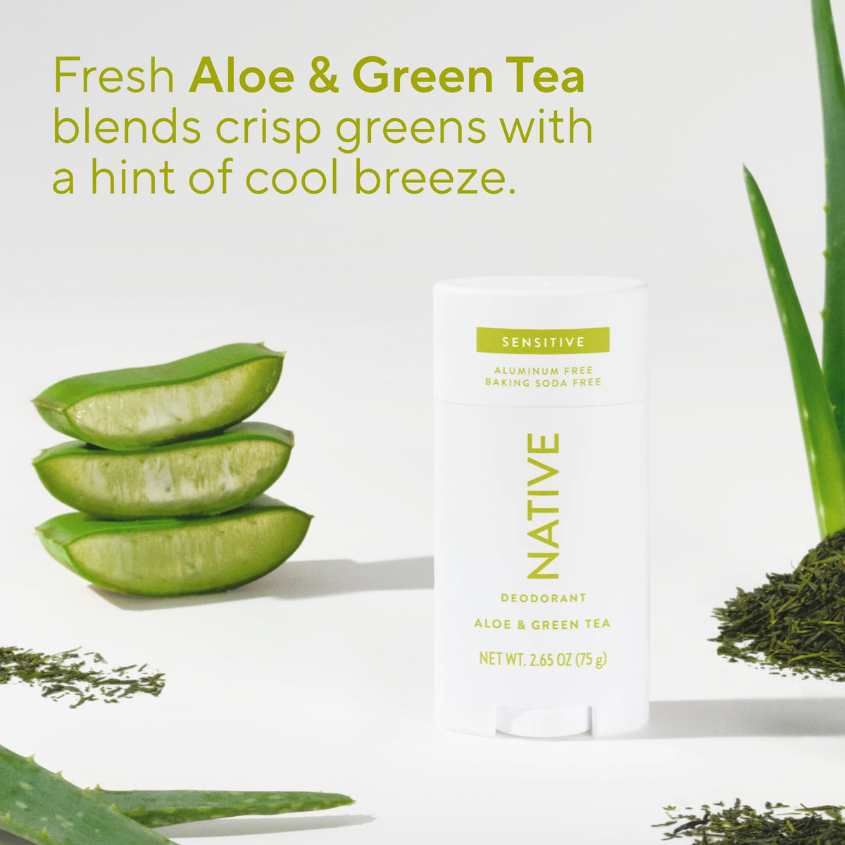 Native deodorant being applied underarm, demonstrates clear non-staining application