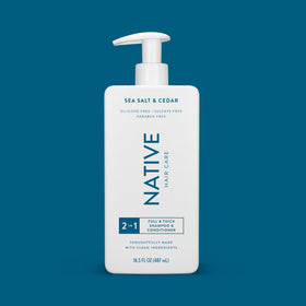 Native back label with ingredients list visible for clean formulation benefit