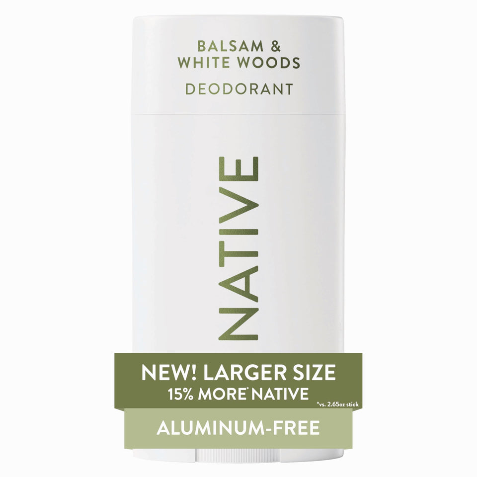 Native front packaging showing large 3.1 oz stick and scent