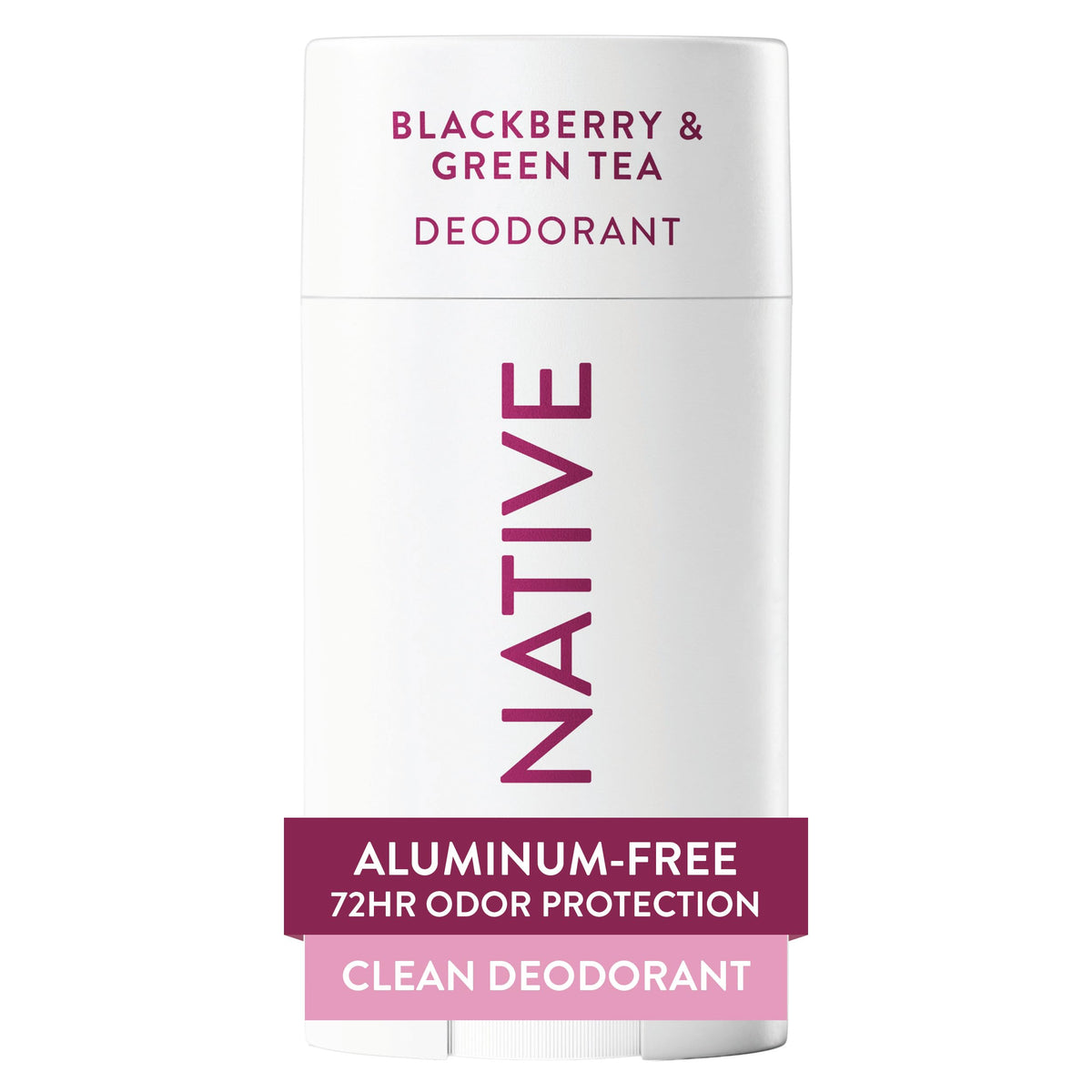 Native front packaging showing blackberry green tea scent and benefits