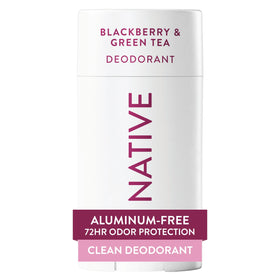 Native front packaging showing blackberry green tea scent and benefits