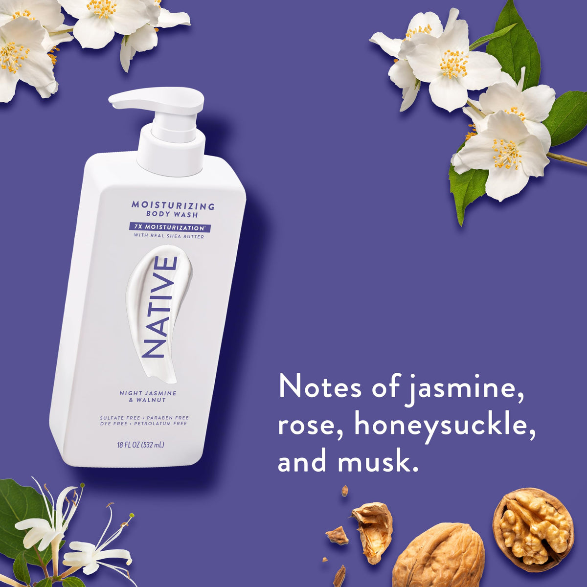 Native creamy suds texture close-up demonstrating rich lather and moisturizing feel