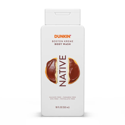 Native Boston Kreme front packaging showing 18 oz bottle and branding, evokes indulgent scent