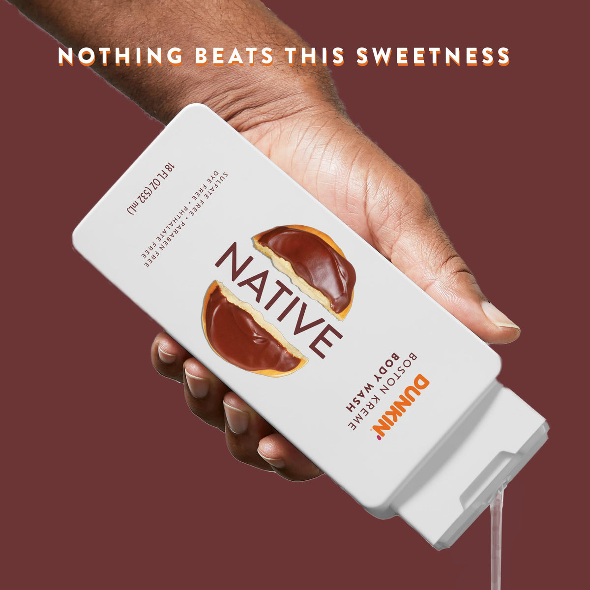 Native Boston Kreme texture foam detail on hand showing rich lather and moisturizing feel