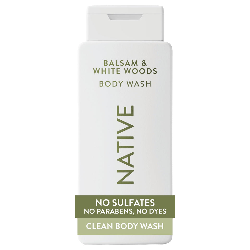 Native bottle front view showing 18 oz packaging and clean design benefits