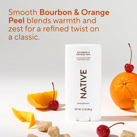 Native 3.1 oz deodorant beside a hand showing large stick size advantage