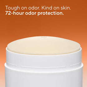 Applying Native deodorant to underarm demonstrating long-lasting odor control