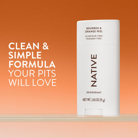 Native close-up of deodorant stick texture, highlights smooth glide benefit
