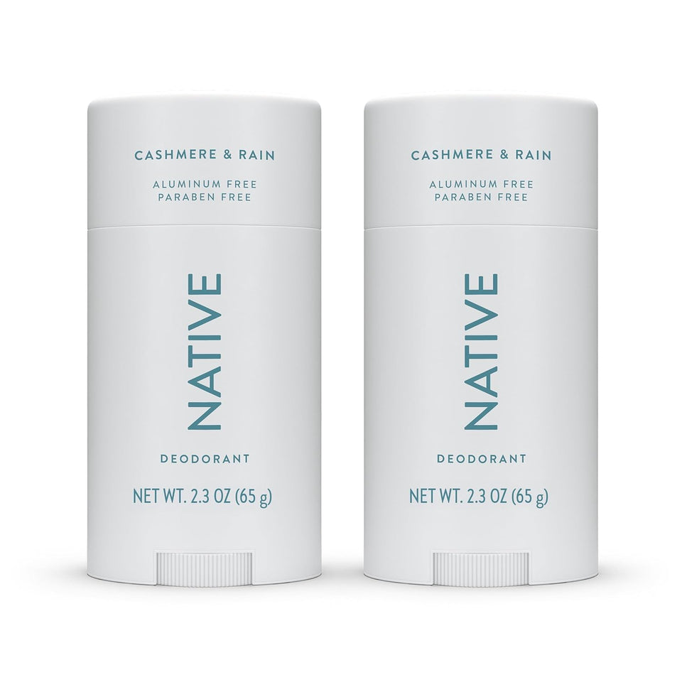 Native front packaging showing cashmere & rain twin pack and scent