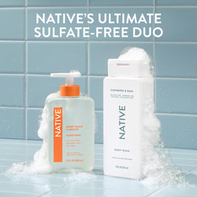 Native freesia and sandalwood visual suggesting subtle cozy fragrance benefit
