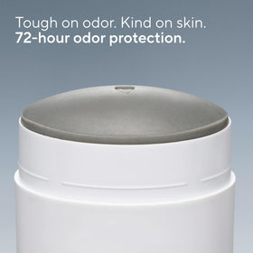 Native charcoal texture close-up highlighting smooth non-greasy formula for comfort