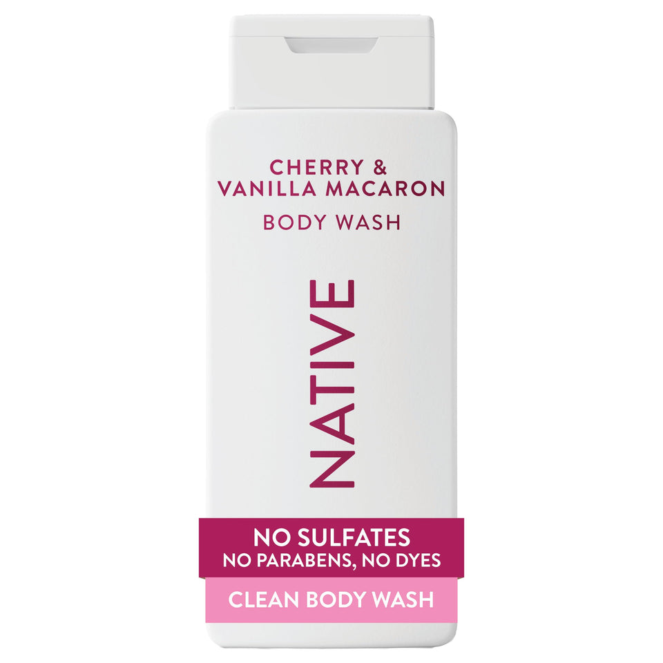 Native front packaging showing clean-label body wash for daily use