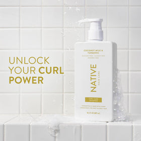 Native bottle close-up label highlighting ingredients and clean formulation benefit