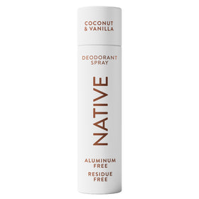 Native front packaging showing coconut vanilla scent and 72-hour benefit