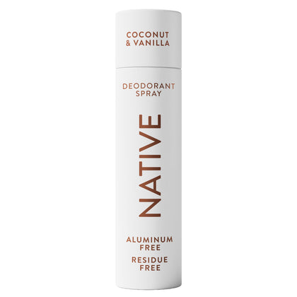 Native front packaging showing coconut vanilla scent and 72-hour benefit