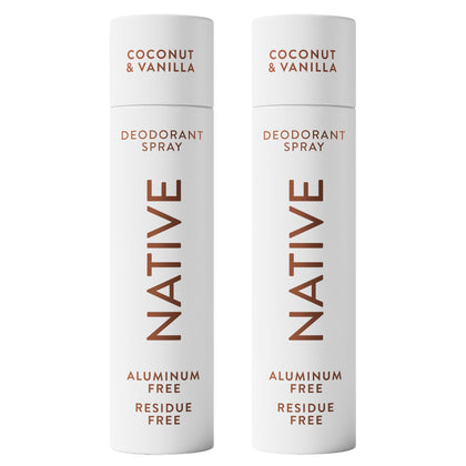 Native front-packaging twin pack showing both Coconut & Vanilla products for convenience