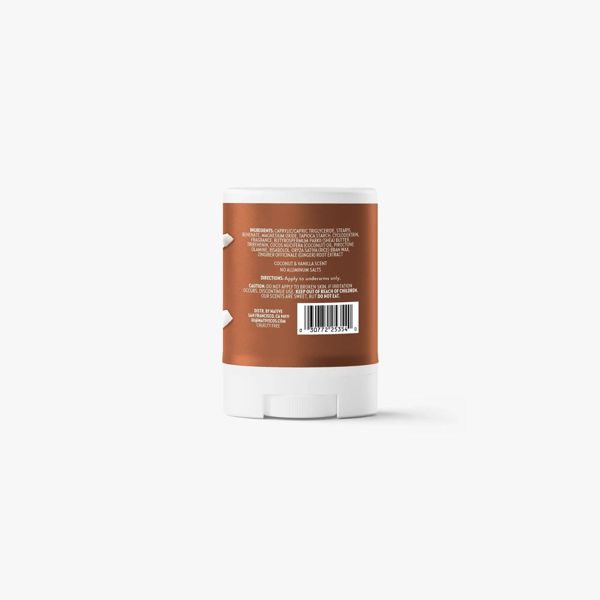 Native coconut & vanilla being applied to underarm offering fresh odor protection
