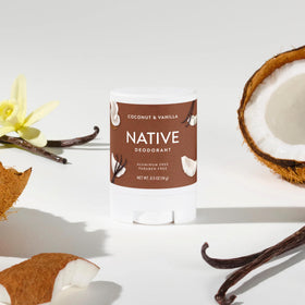 Native coconut & vanilla palm-held compact size for slip-in-your-pocket convenience
