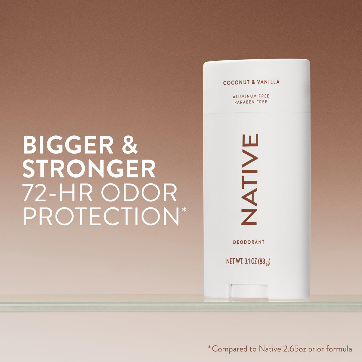 Native stick opened with smooth glide visible for easy application