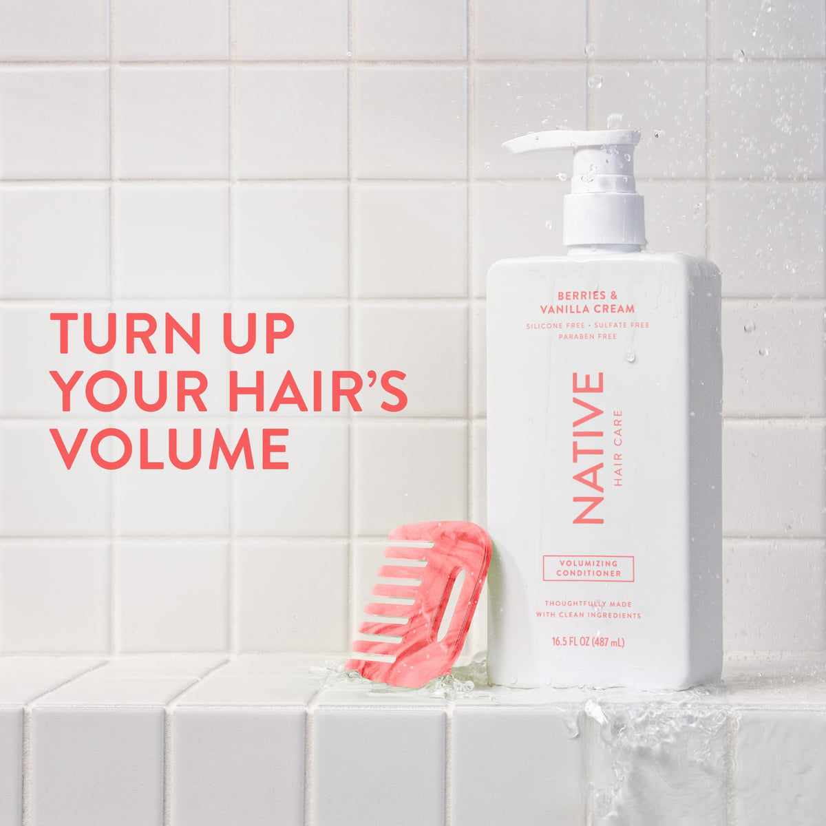 Native conditioner back label listing ingredients and usage directions