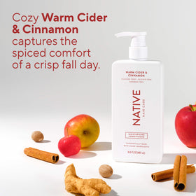 Native conditioner on shower shelf in use-ready setting highlighting daily routine benefit