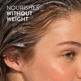 Native conditioner dispensed in hand showing easy-to-spread formula
