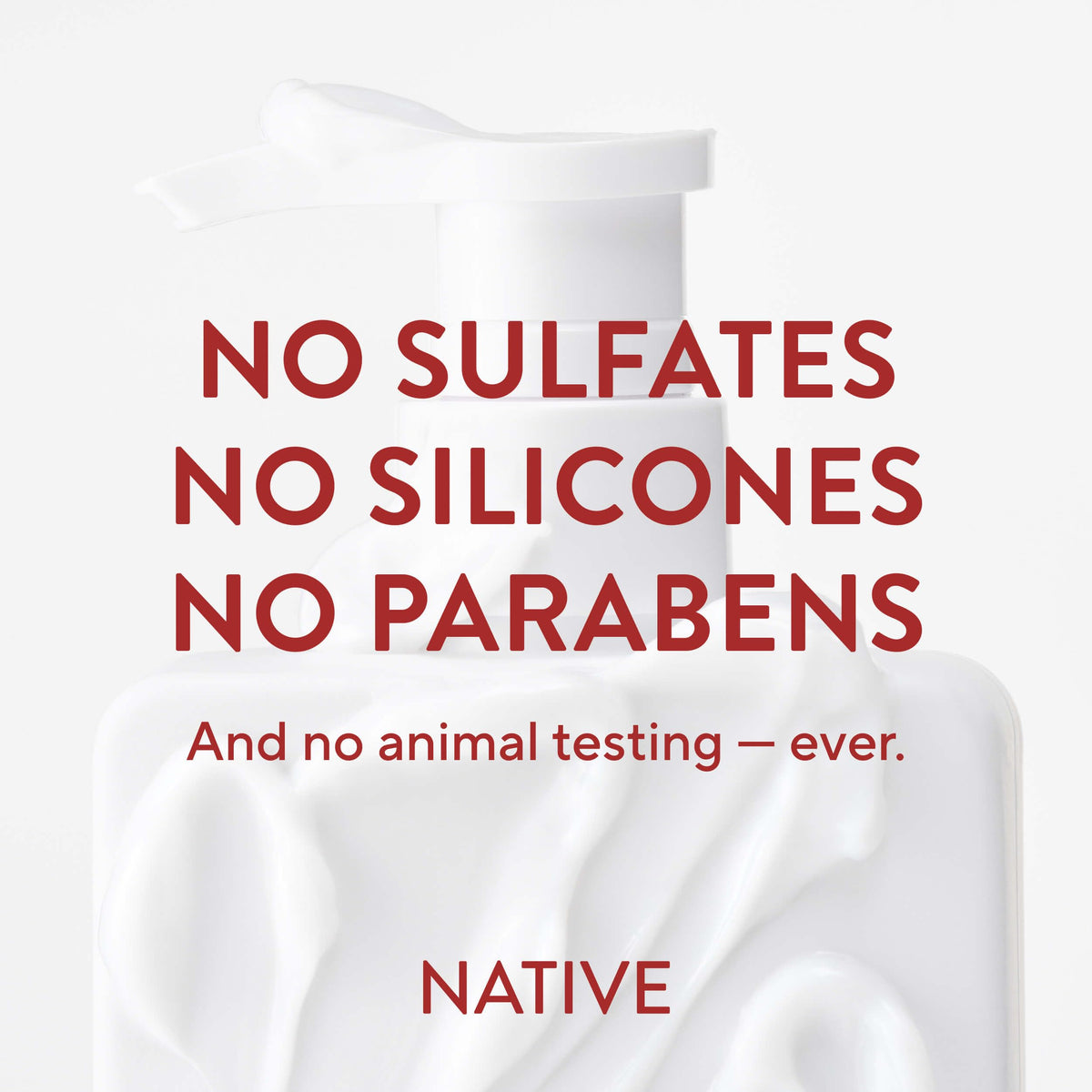 Native bottle beside a ruler showing 16.5 fl oz scale and value benefit