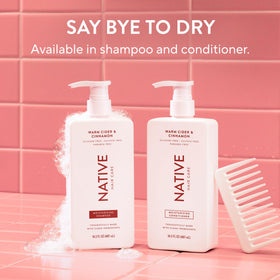 Native conditioner paired with matching shampoo suggesting coordinated scent and care benefit