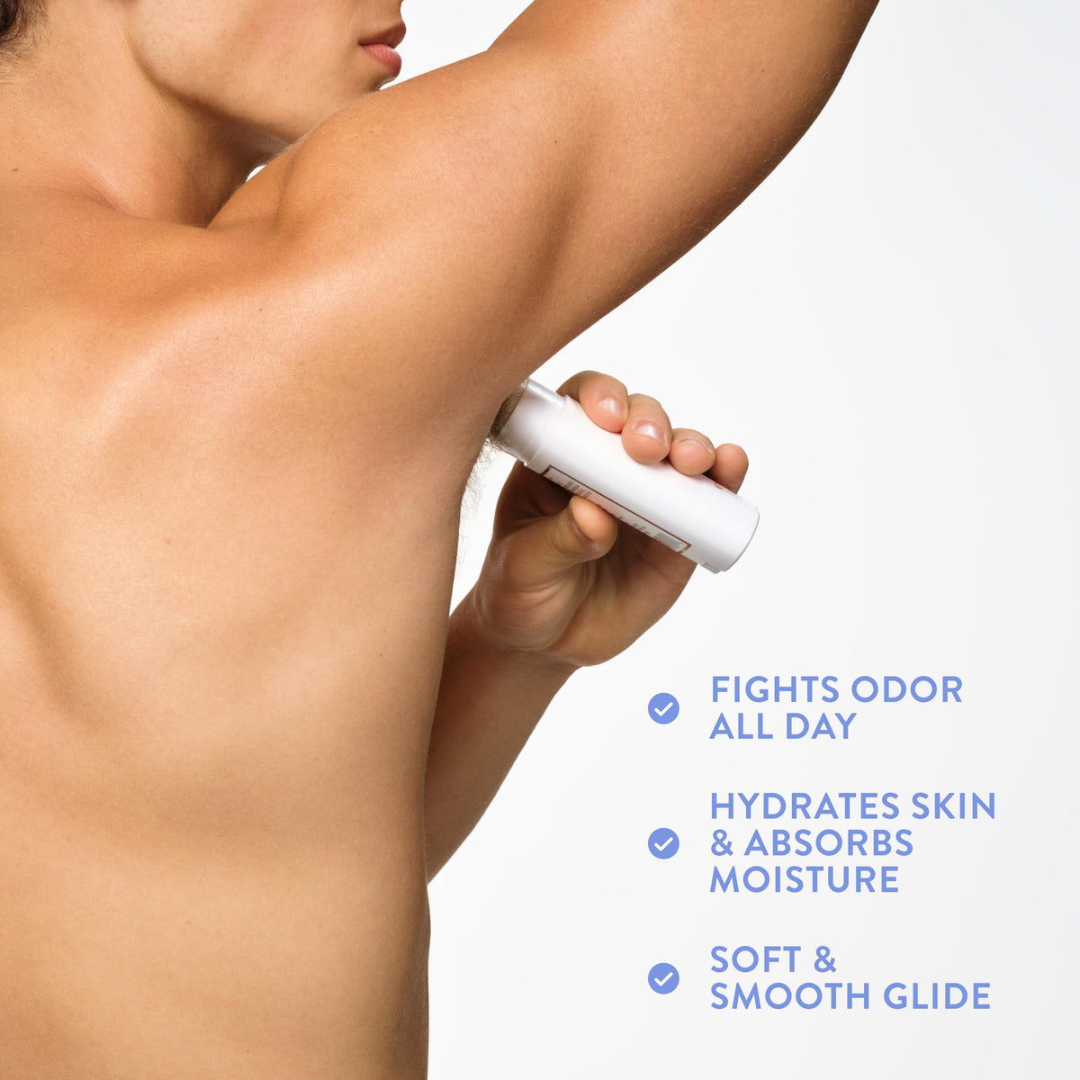 Baking soda close-up with Native showing odor-neutralizing ingredient benefit